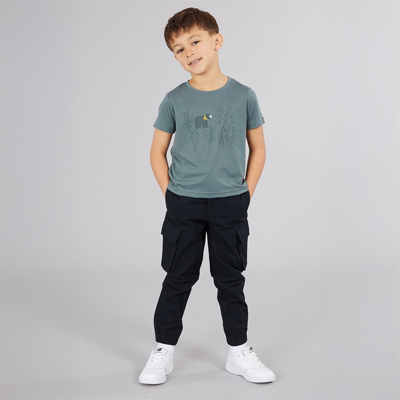 Sprayway Boys Brown Bear Graphic T-Shirt Balsam Green