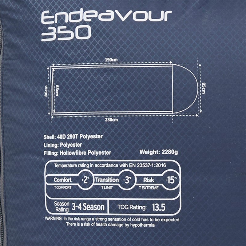 Sprayway Endeavour 350g Insulated Sleeping Bag Blazer/Chrome