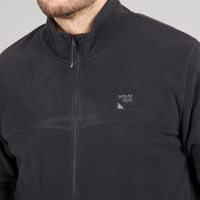 Sprayway Mens Storr Micro Polartec Fleece Jacket Black