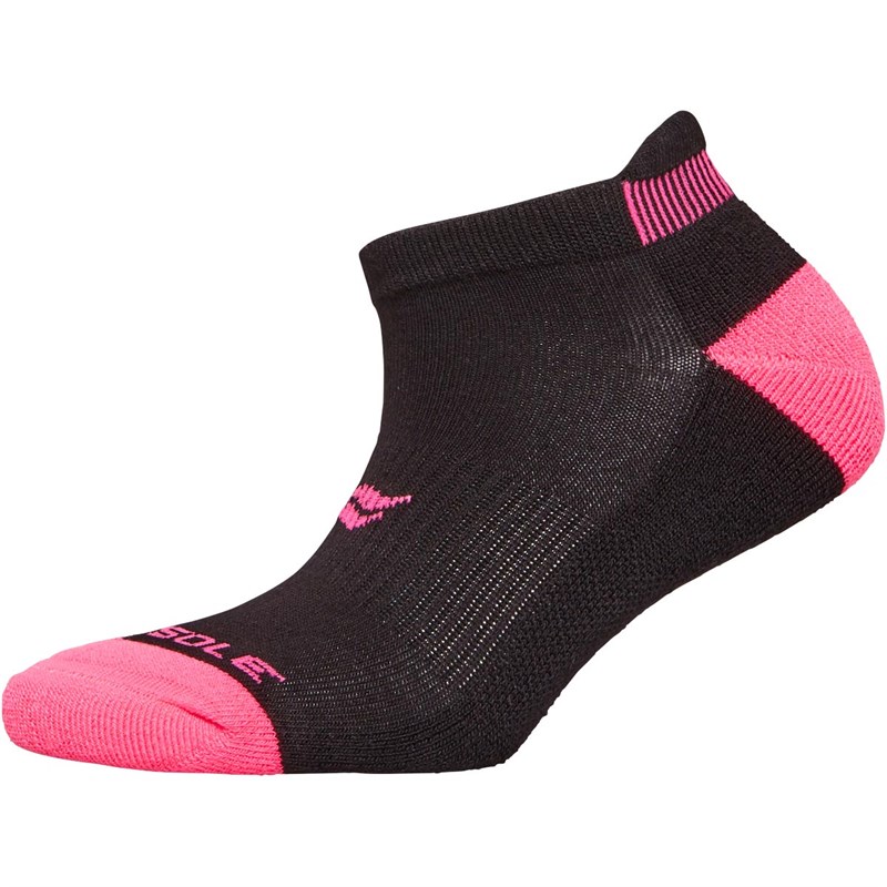 Sof Sole Womens Running Select Cushioned Low Running Socks Black/Pink