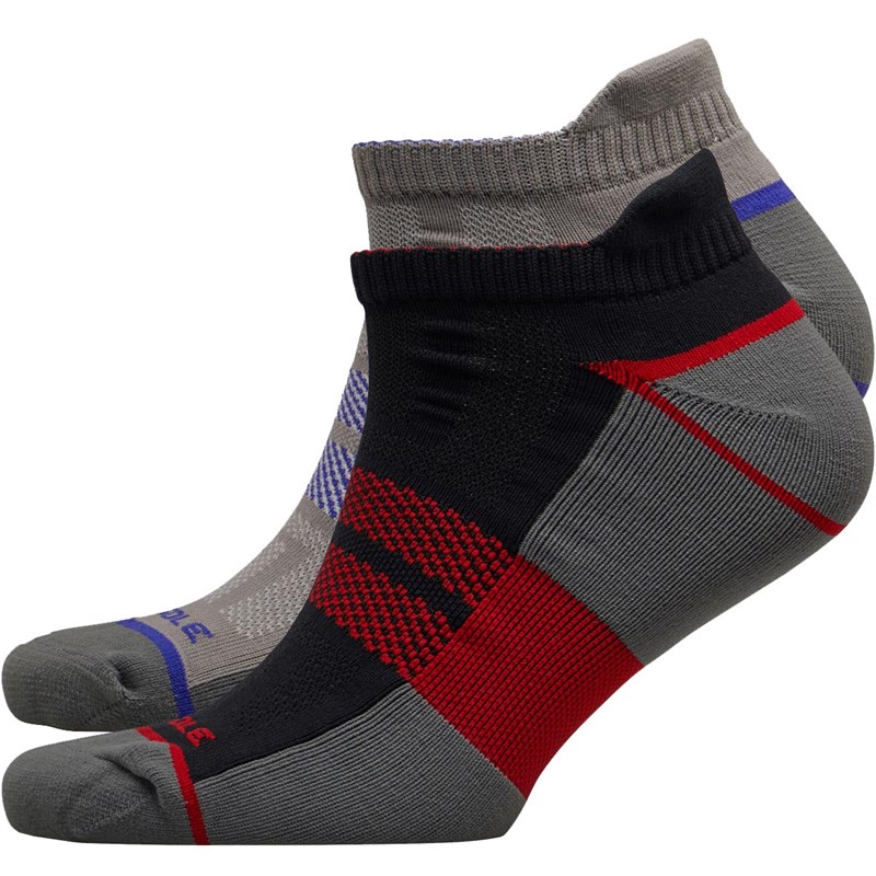 Buy Sof Sole Mens Two Pack Running Socks Grey/Black