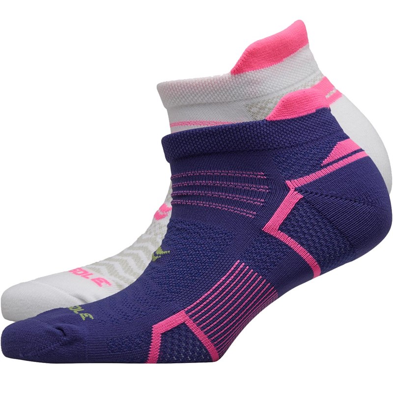 Image of Sof Sole Womens Two Pack Running Socks White/Pink