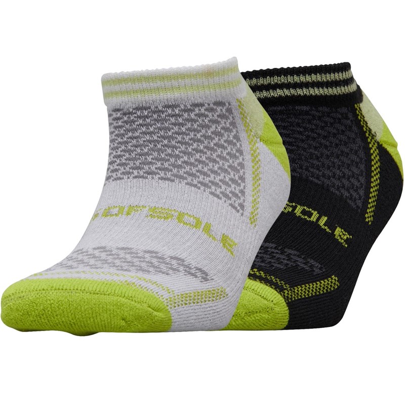 Buy Sof Sole Womens Two Pack Coolmax Running Socks White/Green/Black