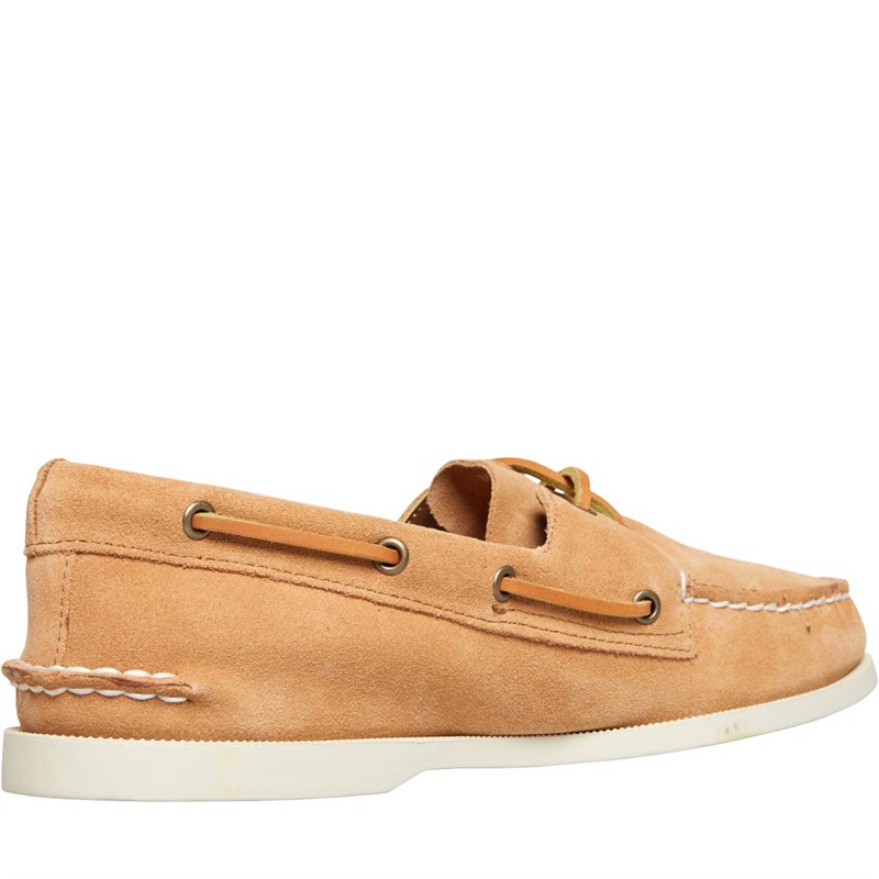 Sperry Mens A/O 2 Eye Suede Deck Shoes Sahara Tan