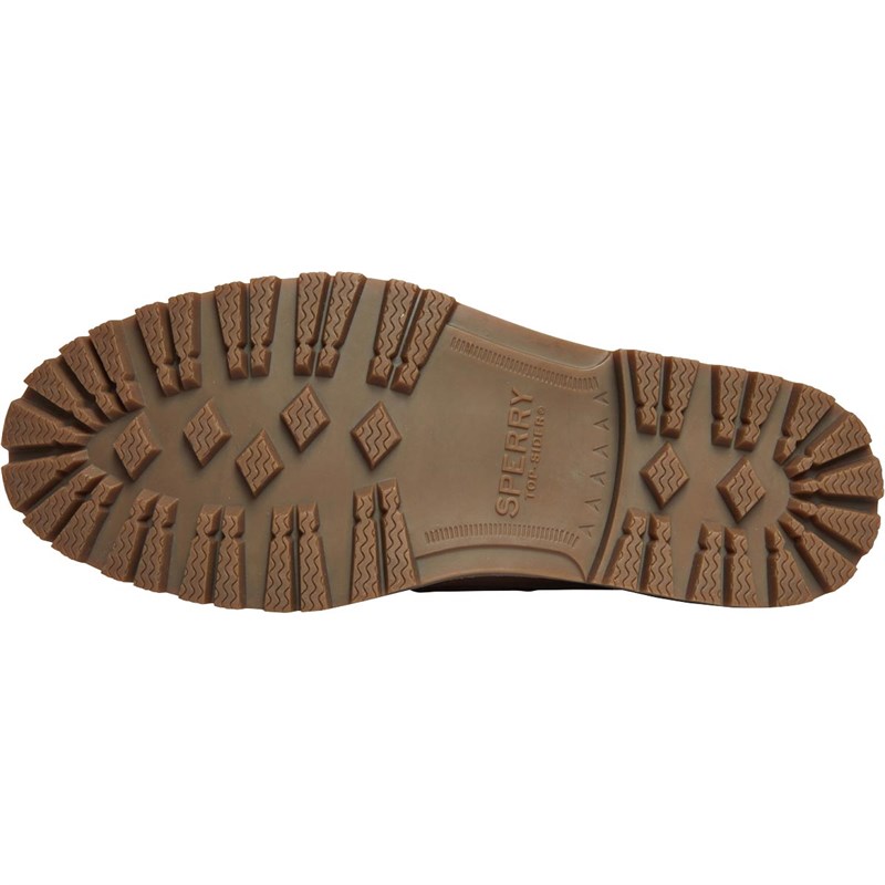 Sperry Mens Gold A/O Lug 3 Eye Deck Shoes Brown