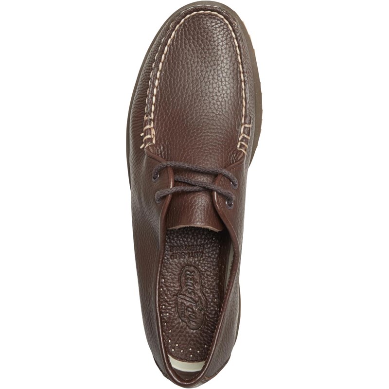 Sperry Mens Captains Lug Oxford Shoes Dark Brown