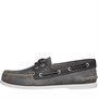 Sperry Mens A/O 2 Eye Wild Horse Leather Deck Shoes Grey/Black