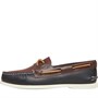 Sperry Mens A/O 2 Eye Leather Deck Shoes Black/Burgundy/Brown