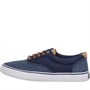 Sperry Chaussures de Tennis Striper II Cvo Waxy Homme Bleu Marine