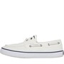 Sperry Mens Bahama II Canvas Shoes Salt Washed White