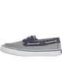 Sperry Mens Bahama II Canvas Shoes Salt Washed Grey/Navy