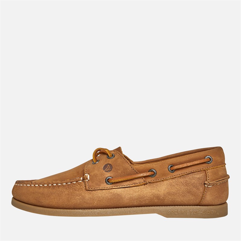 Sperry Mens A/O 2 Eye Boat Shoes Tan Sahara - Size 10