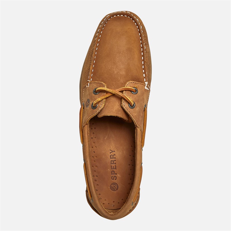 Sperry Mens A/O 2 Eye Boat Shoes Tan Sahara