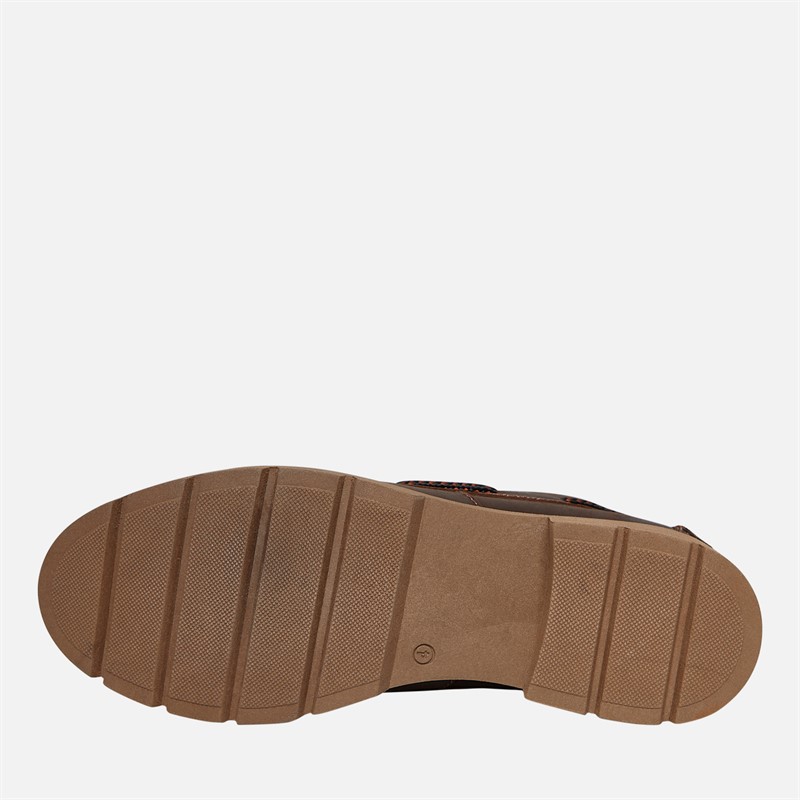 Sperry Womens Seattle Lug Chukka Boots Dark Brown Leather