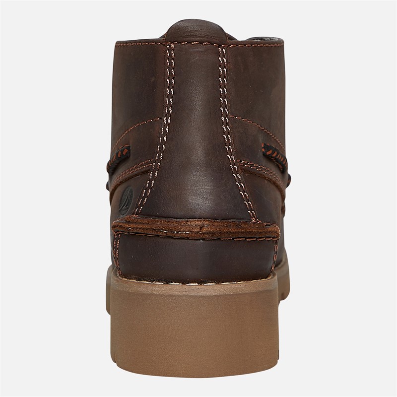 Sperry Womens Seattle Lug Chukka Boots Dark Brown Leather