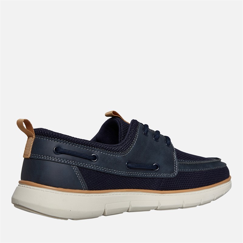 Sperry Mens Roads 3 Eye Boat Shoes Navy