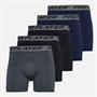 Pro Player Mens Performance Five Pack Boxer Briefs Blue/Grey/Black