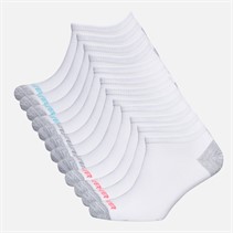 Pro Player Womens Twelve Pack No Show Socks White/Bright