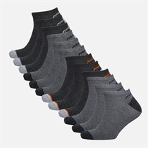Pro Player Mens Twelve Pack No Show Socks Grey/Multi