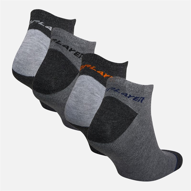 Pro Player Mens Twelve Pack No Show Socks Grey/Multi