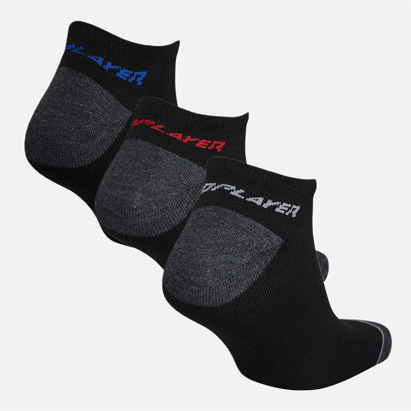 Pro Player Mens Twelve Pack No Show Socks Black/Red