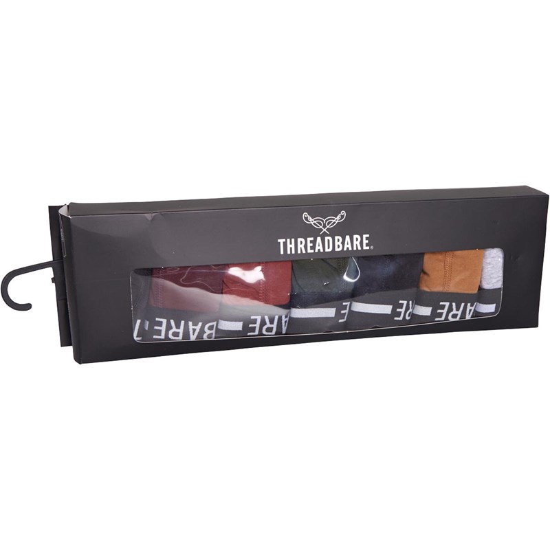 THREADBARE Mens Ocean Seven Pack Boxers Multi