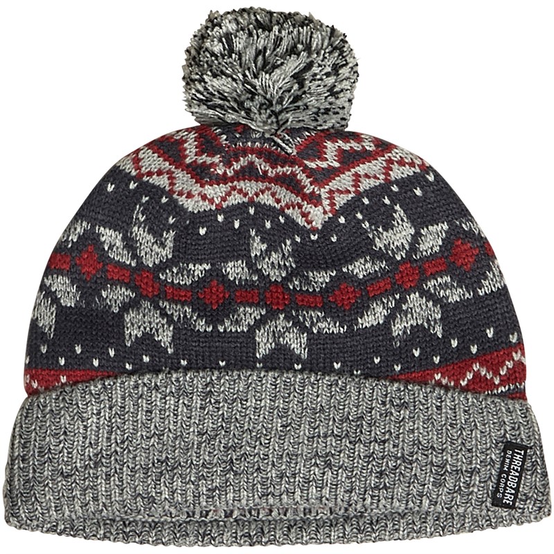 THREADBARE Mens Noel Hat And Scarf Set Multi