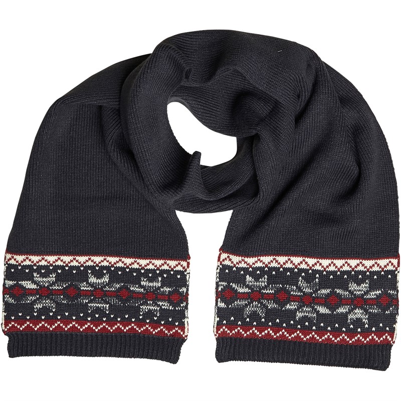 THREADBARE Mens Frank Hat And Scarf Set Navy