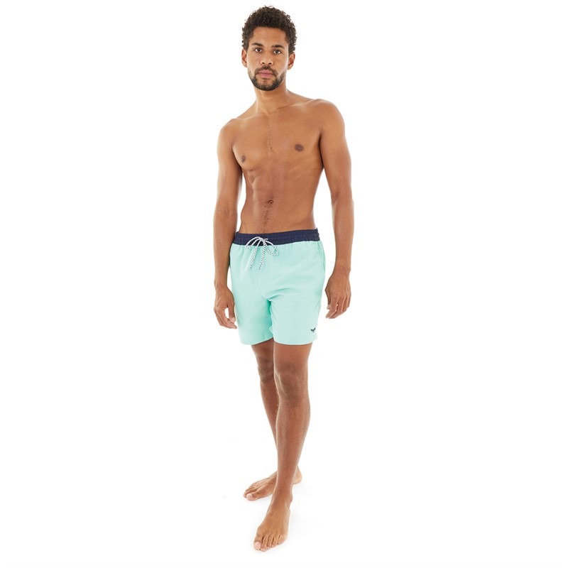 THREADBARE Mens Penglai Swim Shorts Mint