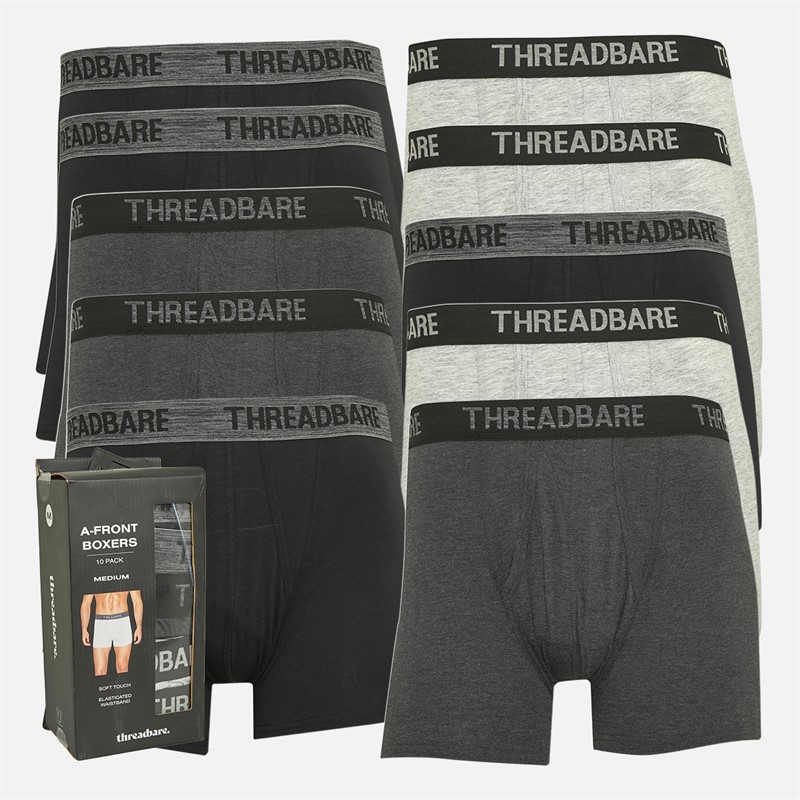 THREADBARE Mens Ten Pack Hanson A Front Trunks Multi
