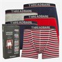 THREADBARE Mens Five Pack Dome Hipster Fit Boxers Navy/Red/Stripe/Grey Marl