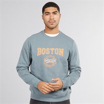 THREADBARE Mens Deeming Crew Neck Sweatshirt Goblin Blue