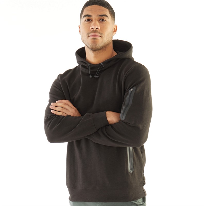 THREADBARE Mens Irlam Hoodie Black