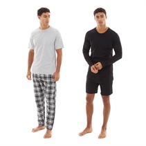 THREADBARE Mens Two Pack Lounge Co-Ord Set Multi