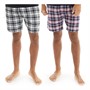 THREADBARE Mens Two Pack Check Shorts Multi Check