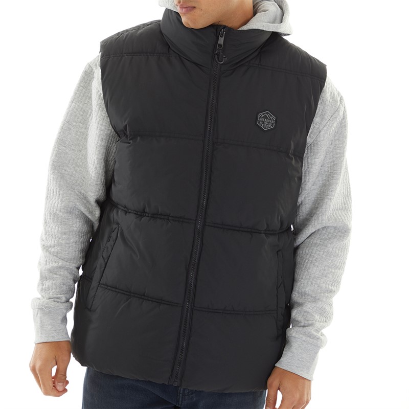 THREADBARE Mens Gilet Black