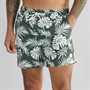 THREADBARE Mens Tuscana Printed Swim Shorts Olive