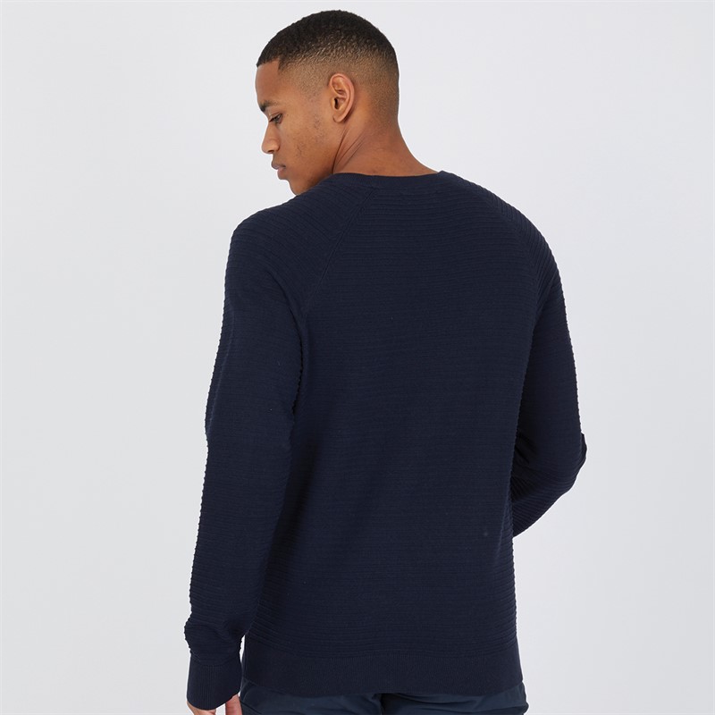 THREADBARE Mens Mowbray Crew Neck Jumper Navy