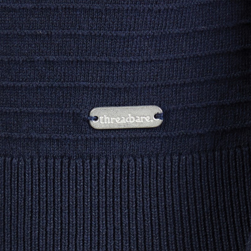 THREADBARE Mens Mowbray Crew Neck Jumper Navy