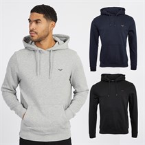 THREADBARE Mens Calamansi Three Pack Hoodies Black/Navy/Grey Marl