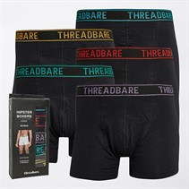 THREADBARE Mens Five Pack Bertie Hipster Boxers Black