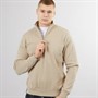 THREADBARE Mens Surrey Mock T-Shirt 1/4 Zip Sweatshirt Stone
