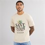 THREADBARE Mens Damside T-Shirt Dark Stone