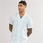 THREADBARE Mens Bankie Short Sleeve Shirt Sky