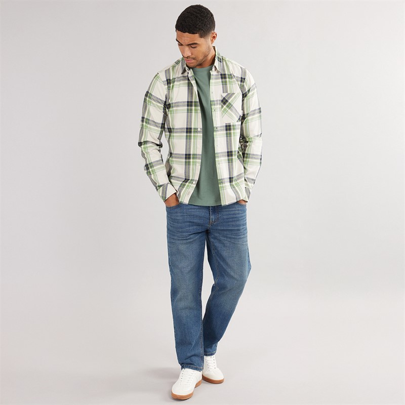 THREADBARE Mens Canterbury Regular Fit Jeans Dirty Wash