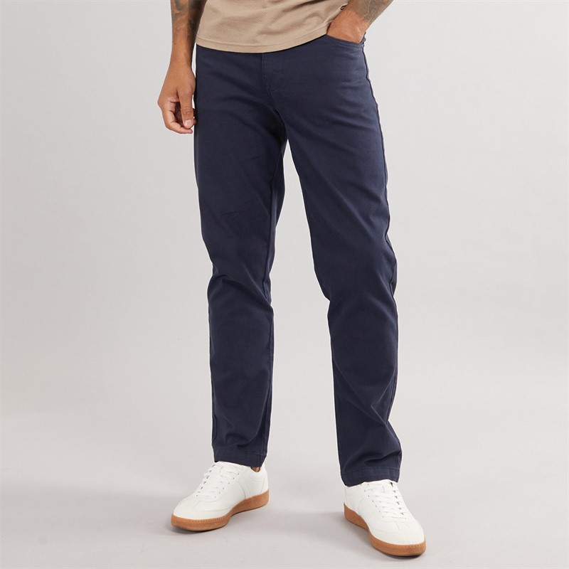 THREADBARE Mens Wyesdale Trousers Navy