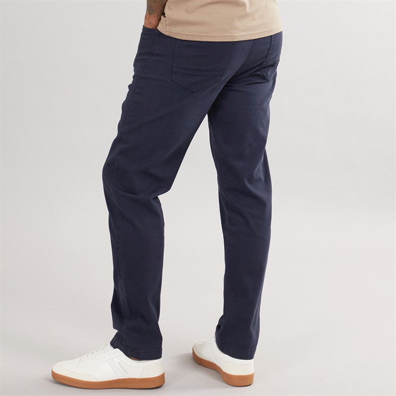 THREADBARE Mens Wyesdale Trousers Navy