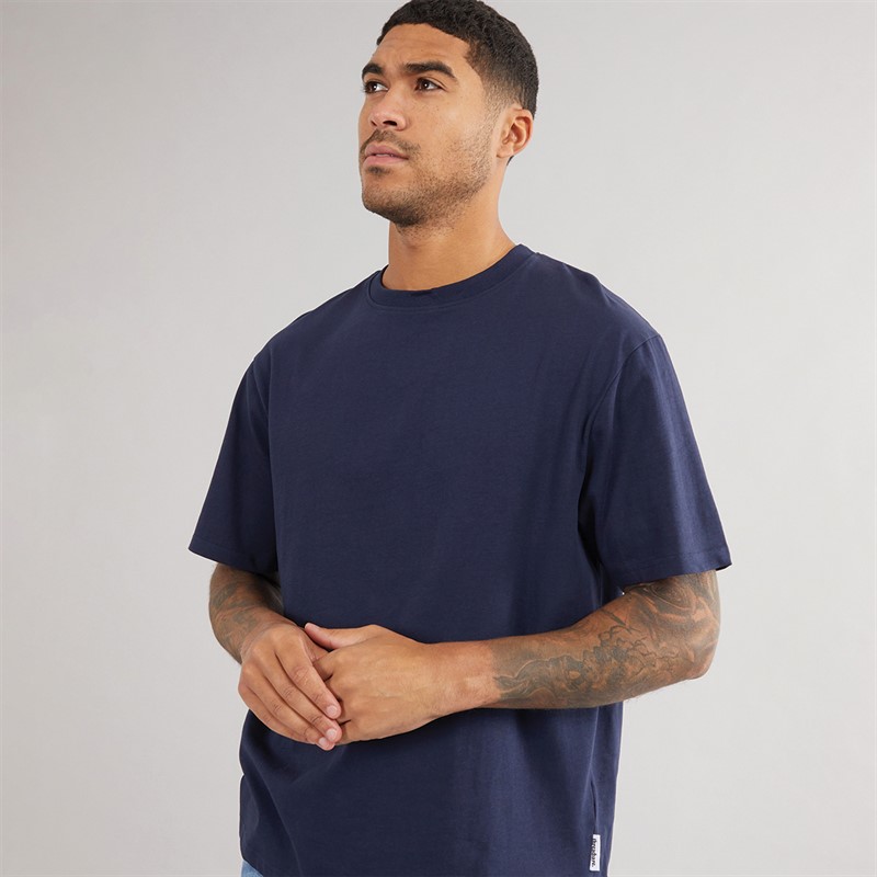 THREADBARE Mens Ambro Oversized T-Shirt Navy