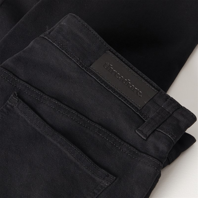 THREADBARE Mens Wyesdale Trousers Black