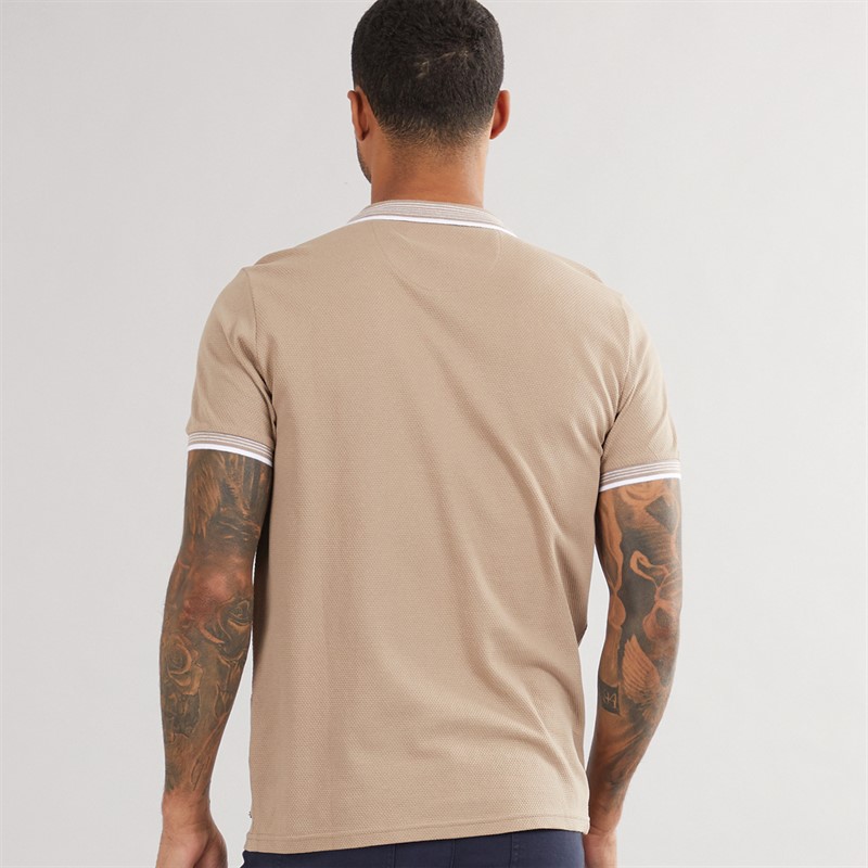 THREADBARE Mens Honey Polo Taupe